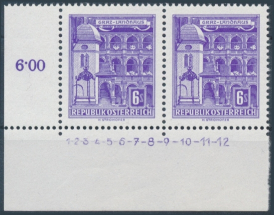 Briefmarke mit Symbolzahl(en)